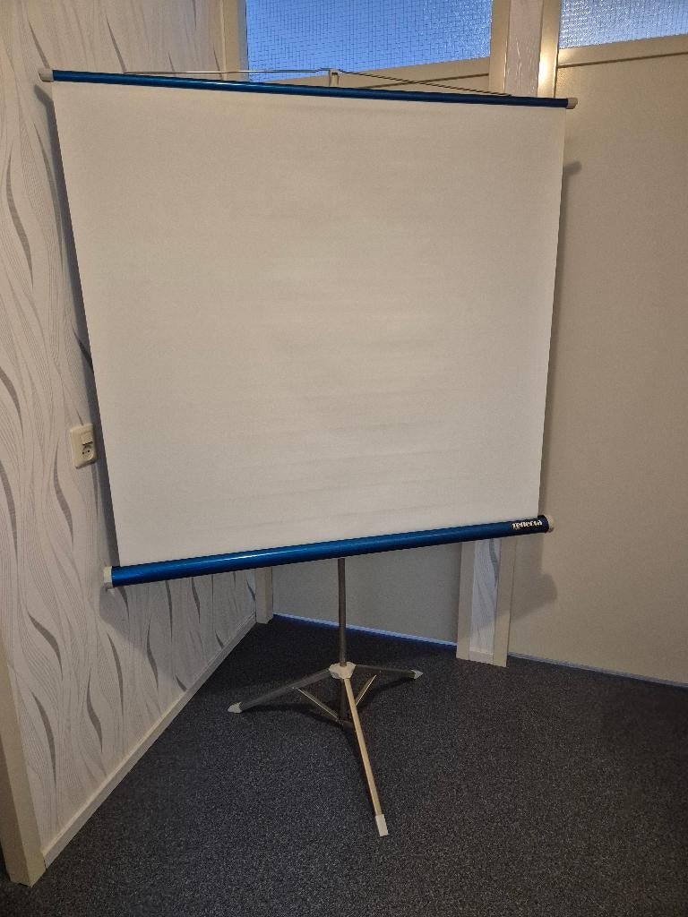 Projectiescherm/Diascherm, Audio, Tv en Foto, Projectieschermen, Ophalen, Handmatig, Gebruikt