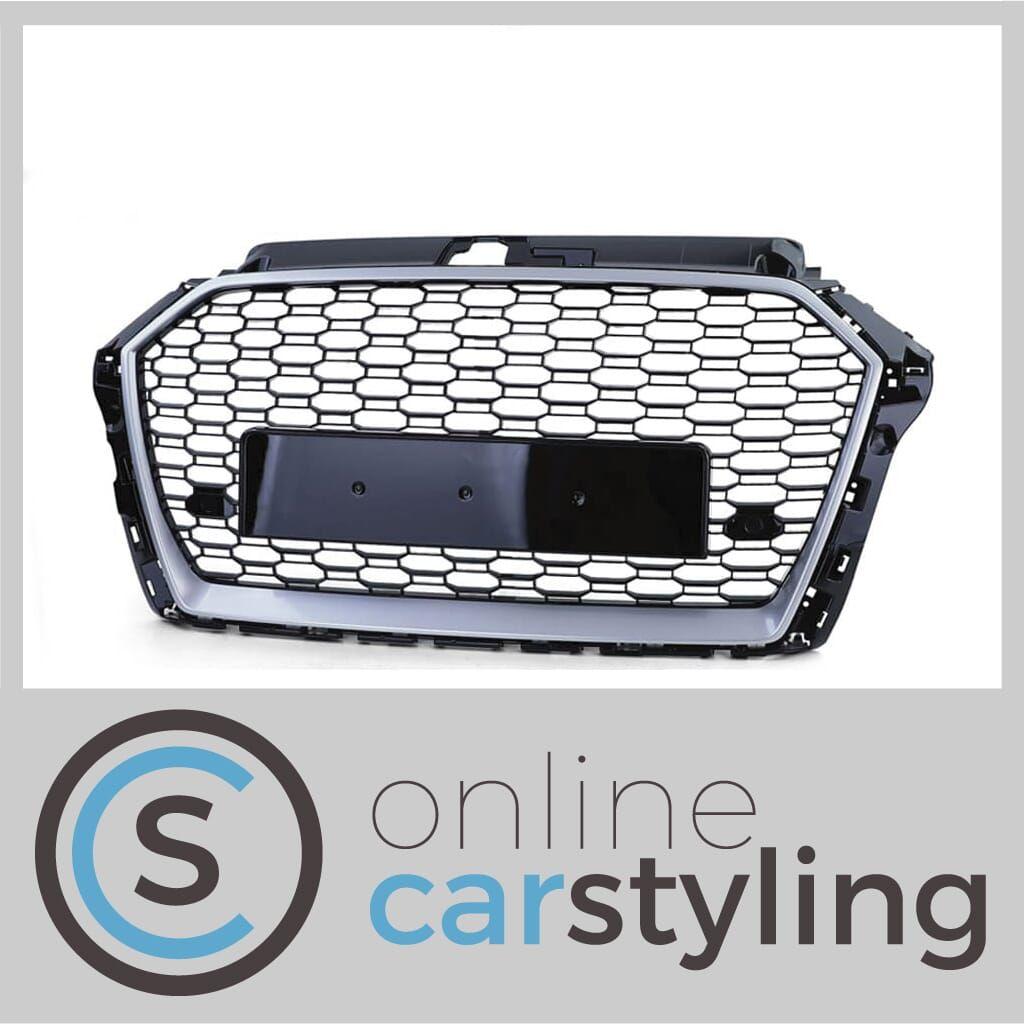 Embleemloze Grill Audi A3 8V RS Look Zilver, -, -, Nieuw, -