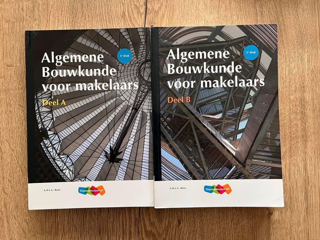 Algemene Bouwkunde voor makelaars Deel A en B, Ophalen of Verzenden, Gamma, Zo goed als nieuw, MBO