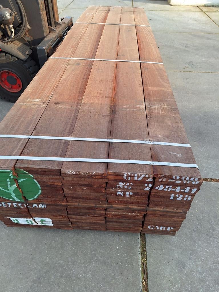 Azobe hardhouten  planken  palen  terras  schutting  vlonder, Ophalen of Verzenden, Nieuw, Hout