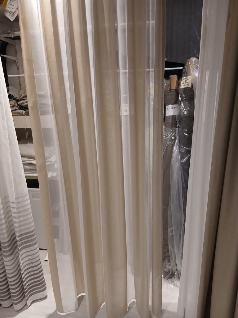 Vitrage met streepmotief, Ophalen of Verzenden, Nieuw, 200 cm of meer, 200 cm of meer