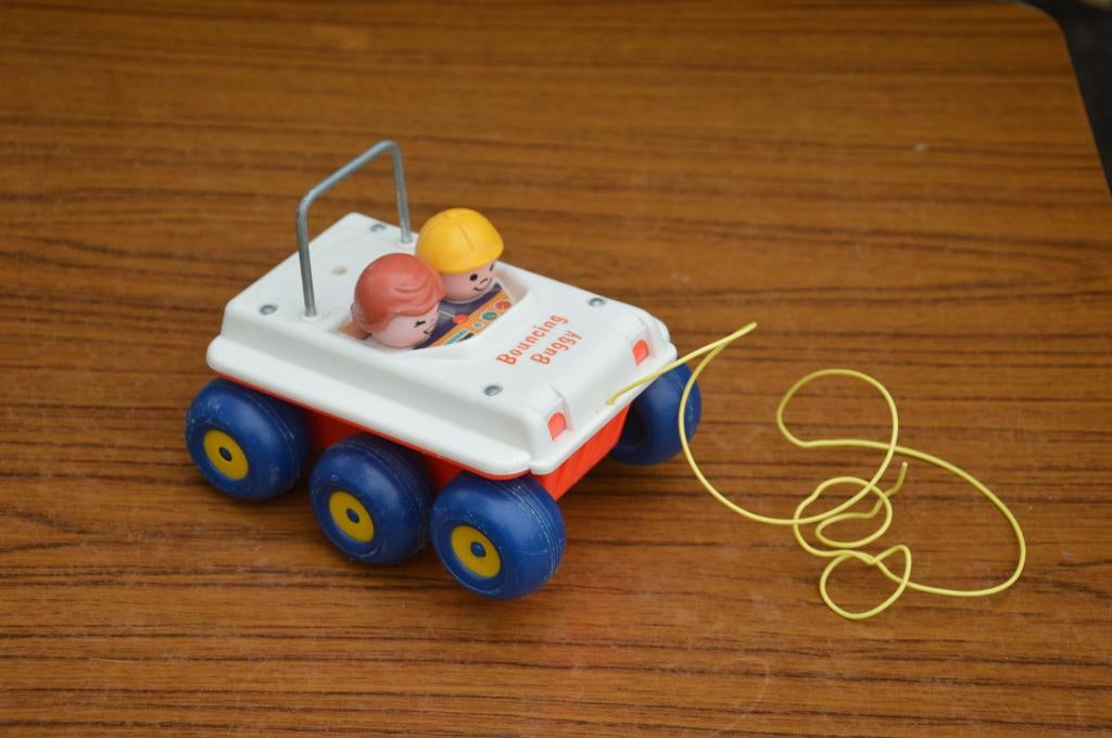 Vintage Amerikaans Fisher Price 1973, The Bouncing Buggy wag, Ophalen of Verzenden, Gebruikt, Speelset