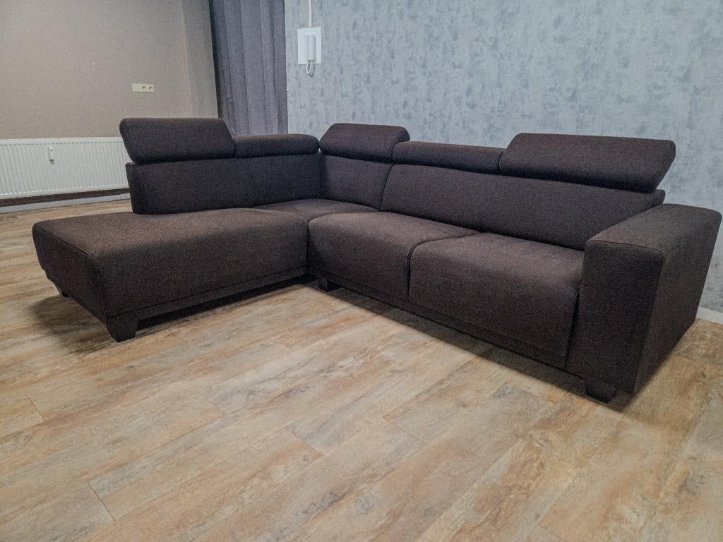 GRATIS BEZORGEN - Mooi Bruin Hoekbank, Info@banxtel.nl, Gebruikt, Hoekbank, Hoekbank