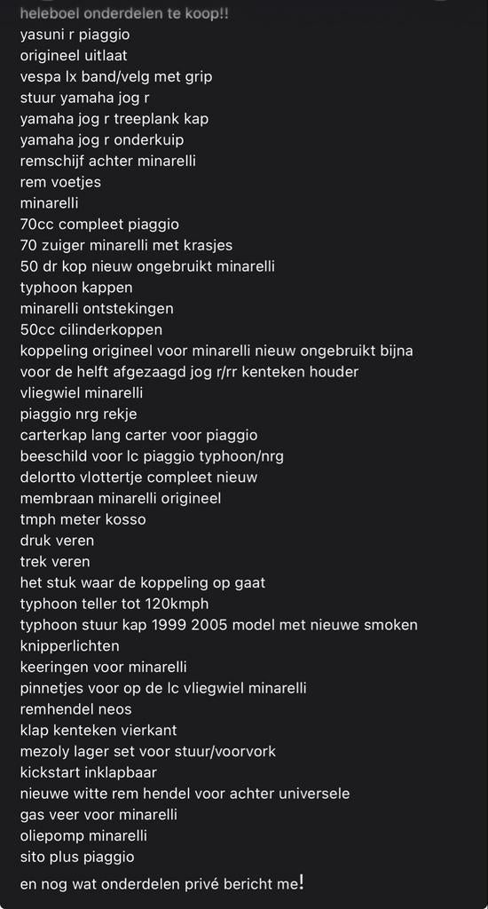 Doos vol brommeronderdelen, Fietsen en Brommers, Brommeronderdelen | Algemeen, Gebruikt, Overige typen, Ophalen of Verzenden