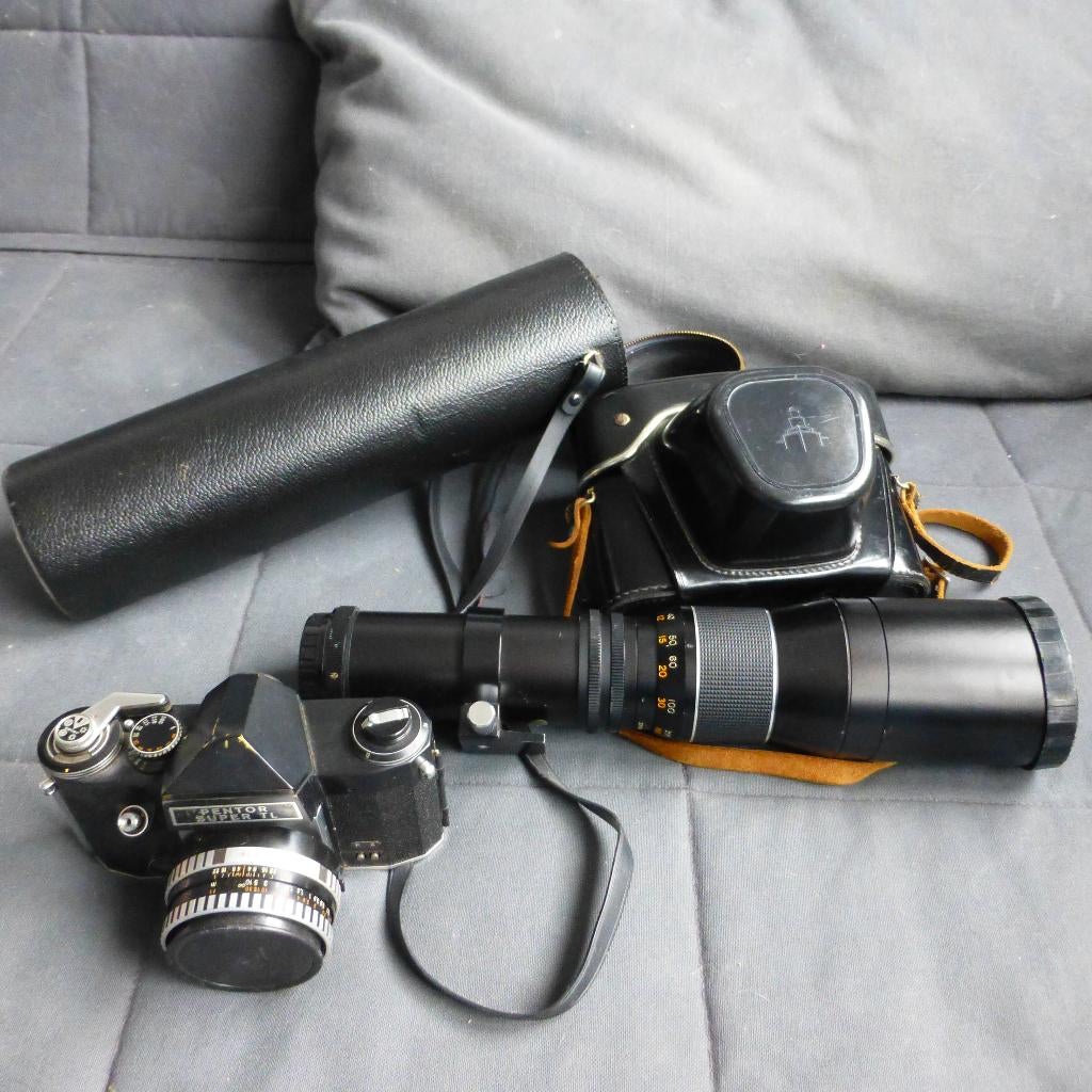 Pentor camera met extra Pentor telelens, Ophalen of Verzenden, Gebruikt, Spiegelreflex, Overige Merken