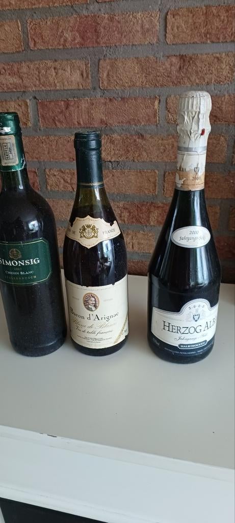 3 oude flessen wijn, Verzamelen, Ophalen of Verzenden, Frankrijk, Rode wijn