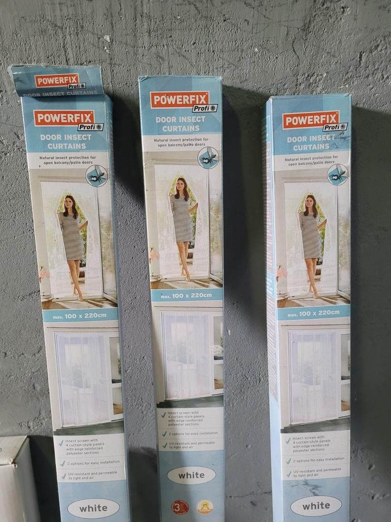 3x Hor gordijn Powerfix Profi Lidl - Insectenwerend, Doe-het-zelf en Verbouw, Deuren en Horren, Ophalen, Nieuw