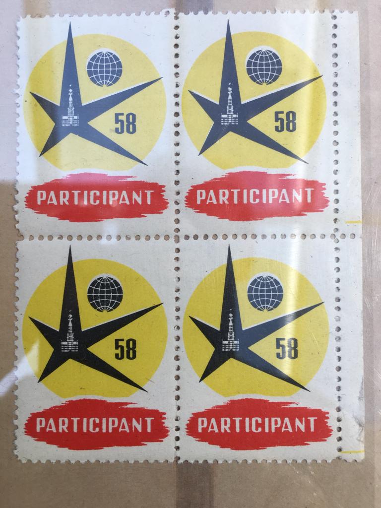 Expo 1958 Brussel gelegenheidszegel - deelnemer, Verzamelen, Retro, Overige typen, Verzenden
