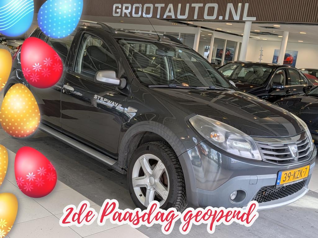 Dacia Sandero 1.6 Stepway Airco, Stuurbekrachtiging, Stof, Zwart, 4 cilinders, 1070 kg