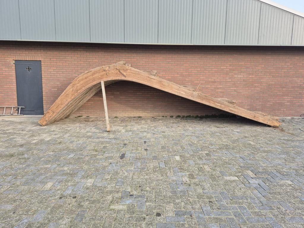 Gelamineerde houten spanten 8 stuks, Ophalen, Gebruikt, Balk, Vuren