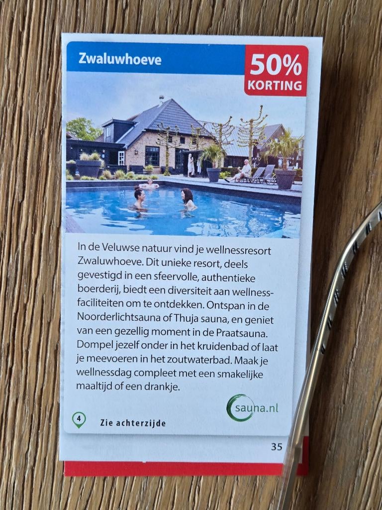 Verschillende sauna kortingsbonnen, Ophalen of Verzenden, Nieuw, Toebehoren
