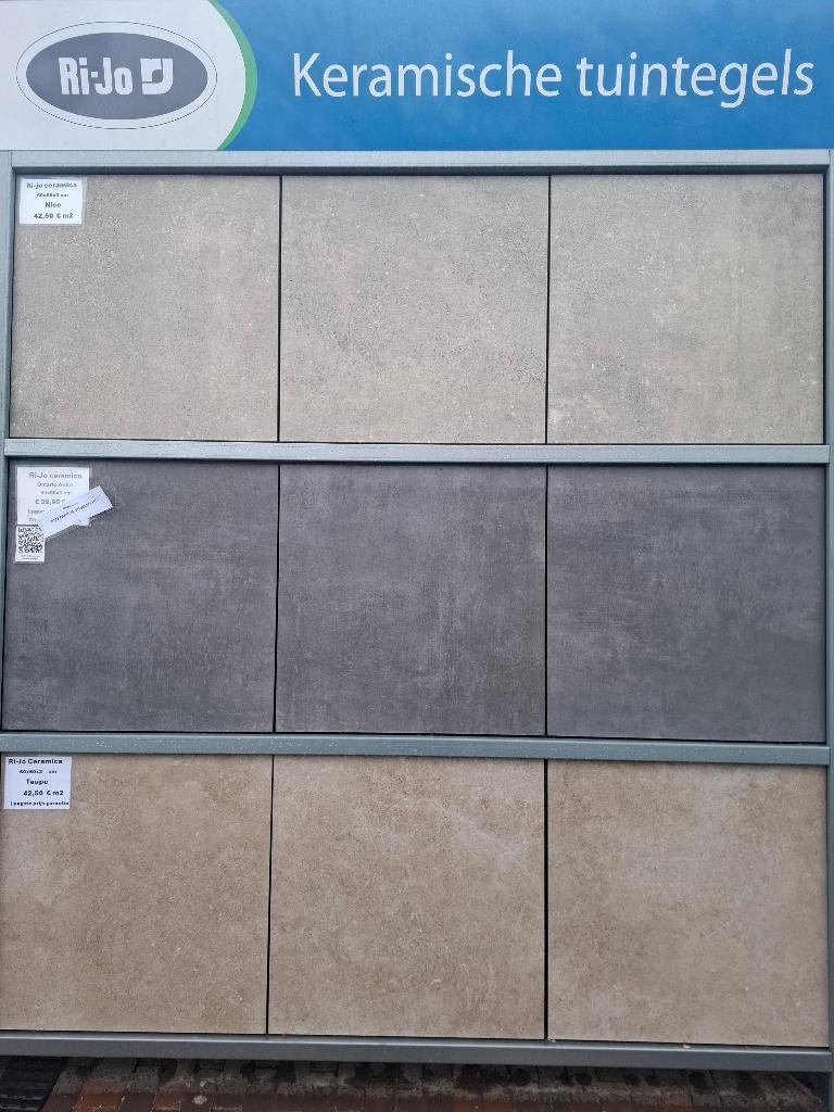 Tuintegel 60x60x3cm, Ophalen of Verzenden, Nieuw, Keramiek, Terrastegels