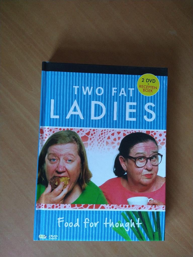 2-DVD Two Fat Ladies. Foor for thought. + receptenboek, Vanaf 16 jaar, Ophalen of Verzenden, Zo goed als nieuw, Natuur