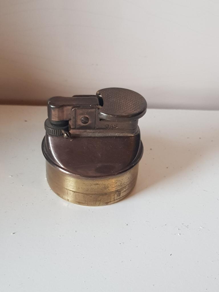 Antieke koperen BAS sigaretten aansteker, Ophalen of Verzenden, Aansteker