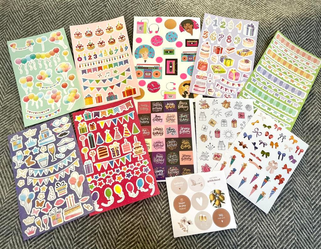 Stickers Bullet Journal - Birthday Party, Ophalen of Verzenden, Nieuw, Sticker