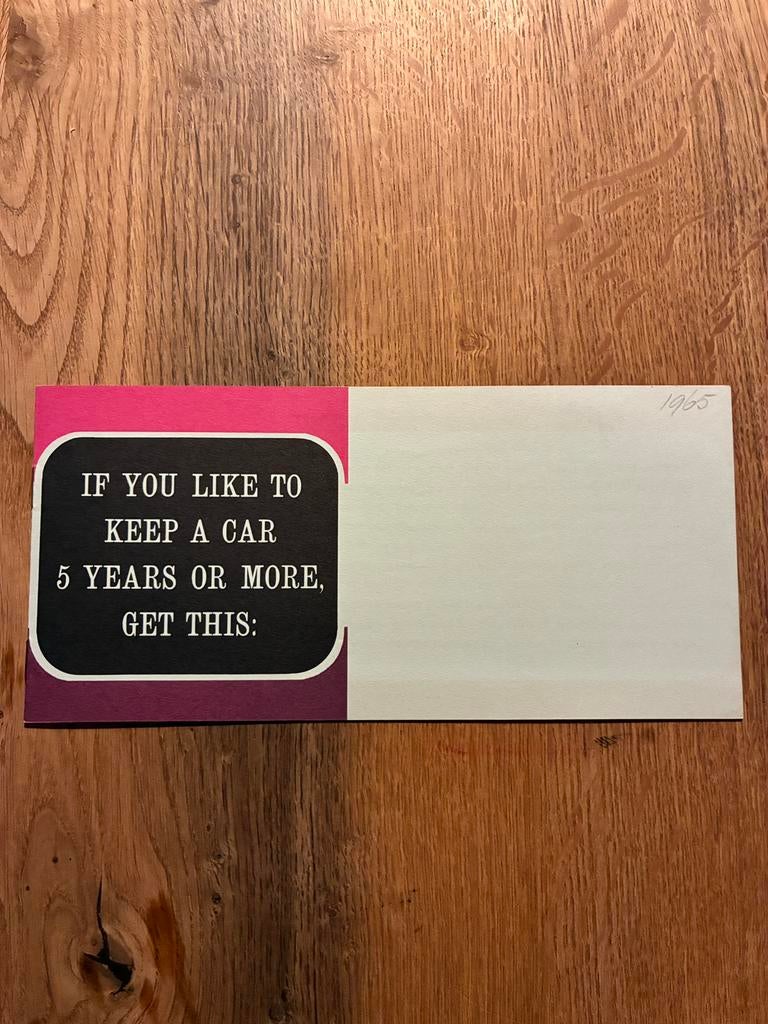 Checker Marathon brochure ca. 1965, Boeken, Ophalen of Verzenden, Zo goed als nieuw, Overige merken