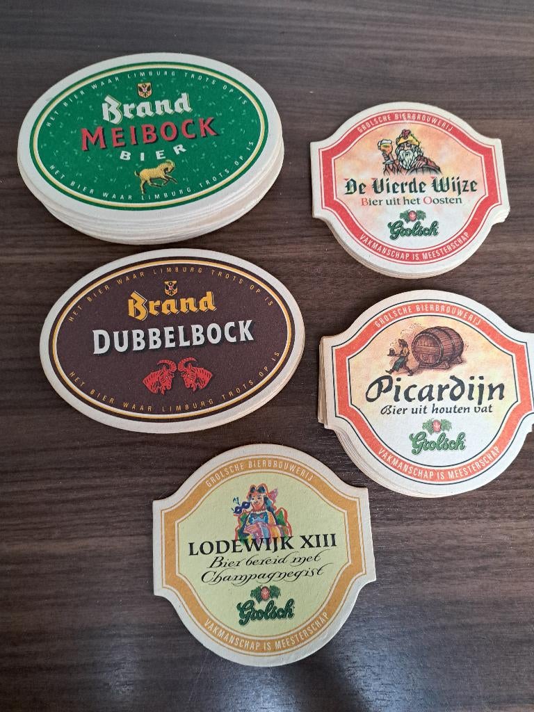 serie bierviltjes GROLSCH en BRAND bier, Ophalen of Verzenden, Nieuw, Viltje(s), Grolsch