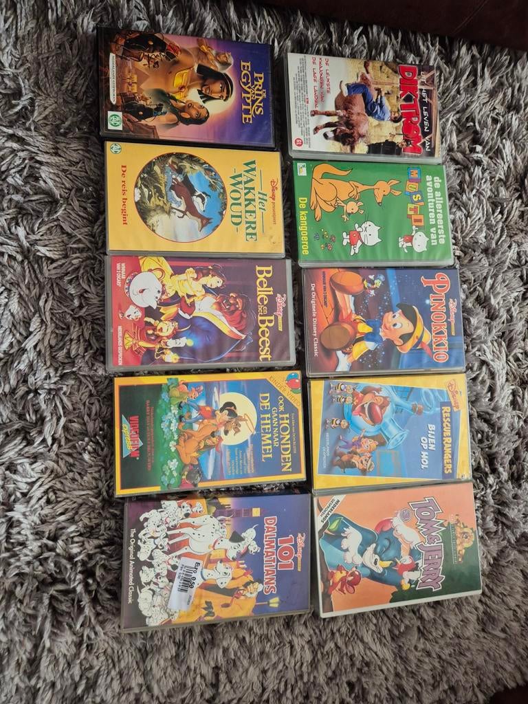 10 Disney en andere kinder videobanden VHS (12), Alle leeftijden, Ophalen, Gebruikt, Overige genres