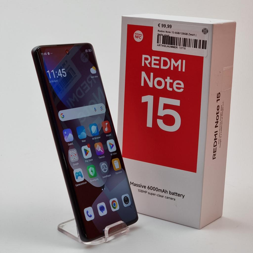 Redmi Note 15 6GB/128GB Zwart | Nette staat, Redmi, Zo goed als nieuw, Support@redmi.com, Xiaomi Corporation,
Xiaomi Science and Technology Park,
No.33 Xierqi Middle Road,
Haidian District, Beijing, 100085,
China