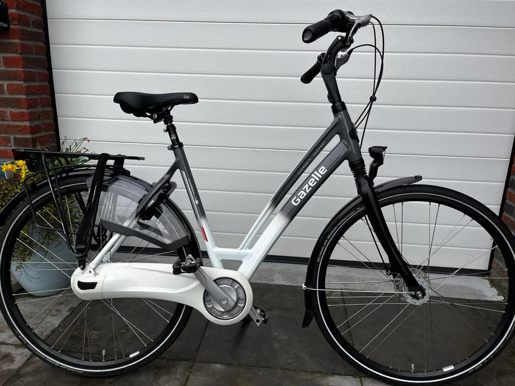 Gazelle chamonix comfort damesfiets 8 vers wit/grijs 53cm, Fietsen en Brommers, Ophalen, Gazelle, Minder dan 10 versnellingen