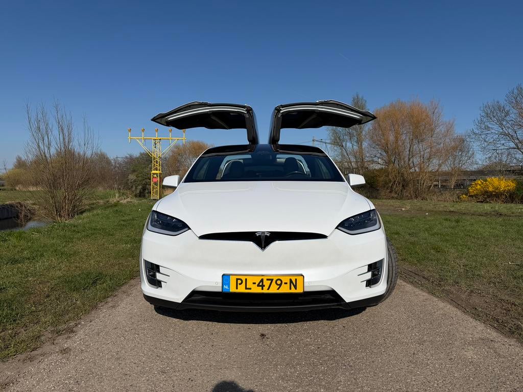Tesla Model X 90D 6p trekhaak SoH 86,3%, Automaat, Model X, USB, Zwart