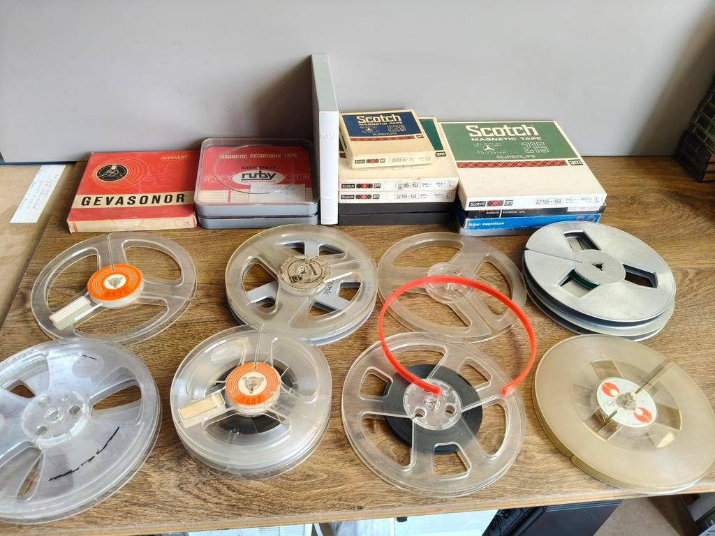 Lege bandrecorder spoelen en doosjes, Audio, Tv en Foto, Bandrecorders, Ophalen, Onderdeel