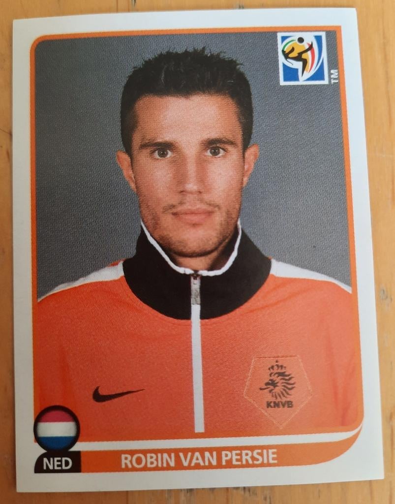 ROBIN VAN PERSIE - STICKER WK 2010, Ophalen of Verzenden, Zo goed als nieuw, Buitenlandse clubs, Poster, Plaatje of Sticker