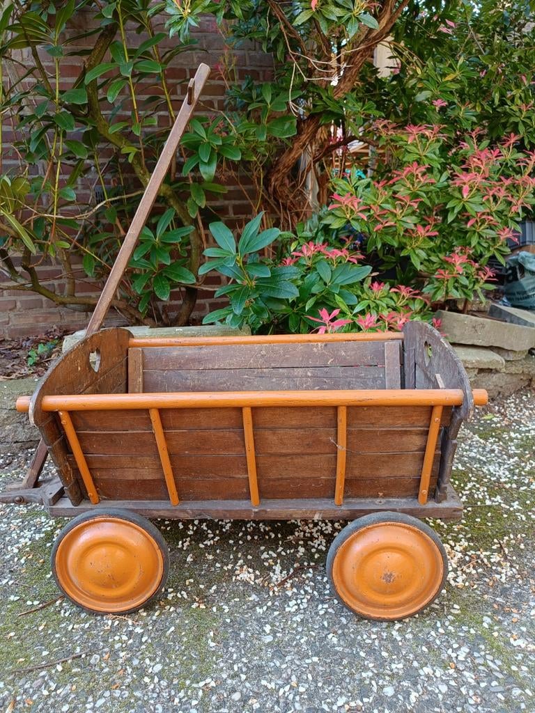 Houten bolderkar speelgoed 60 x 40 cm, Kinderen en Baby's, Ophalen