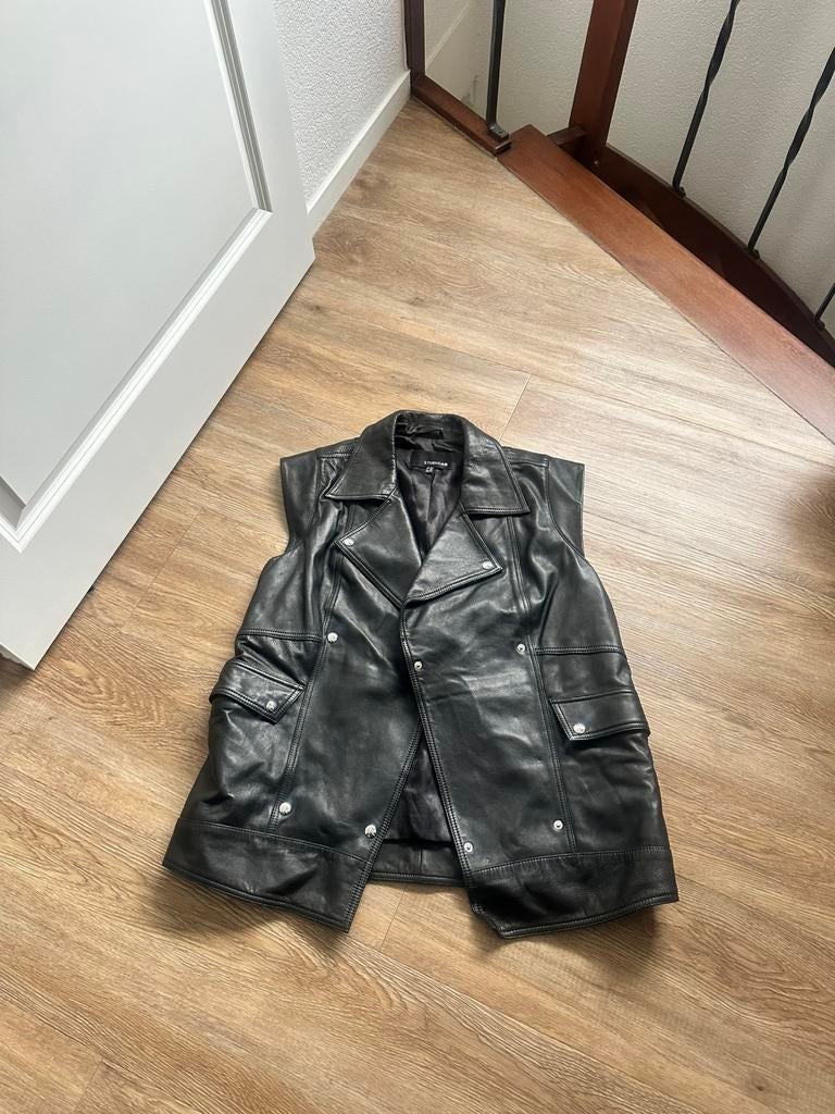 Studio Ar  gilet maat 36 (S/M) zwart leer met studs  nieuw, Ophalen of Verzenden, Nieuw, Maat 36 (S), Zwart