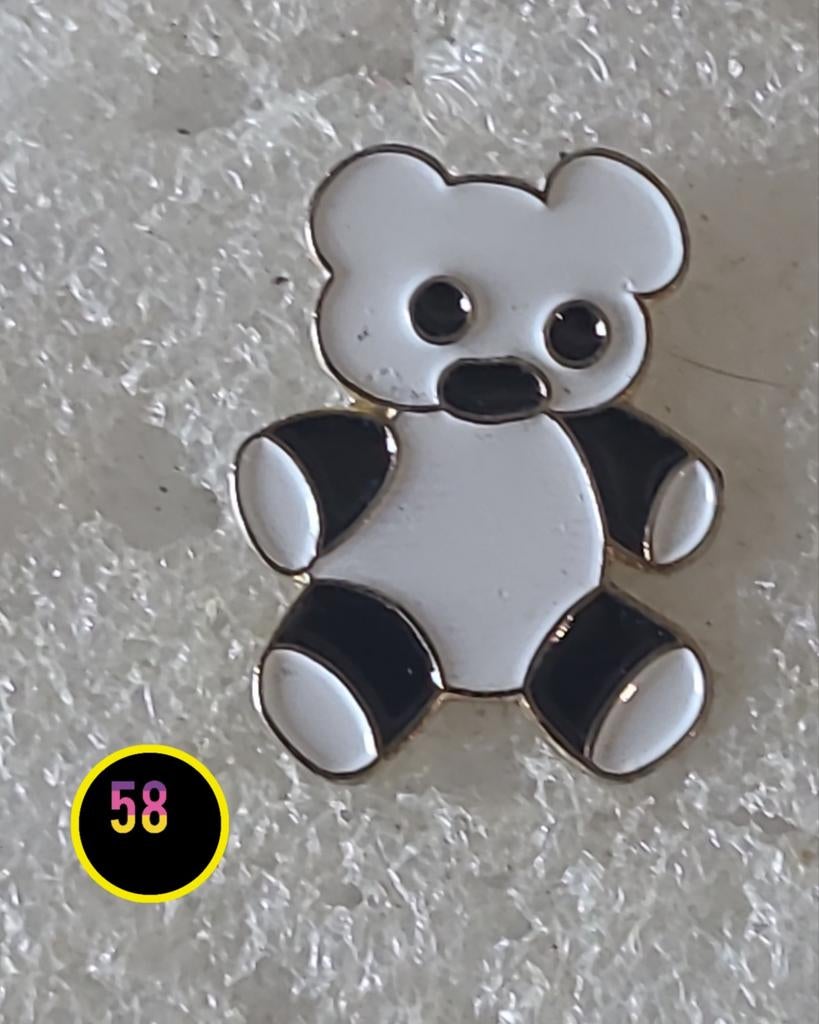 Leuke Panda pin - Zwart-Wit, Verzenden, Gebruikt