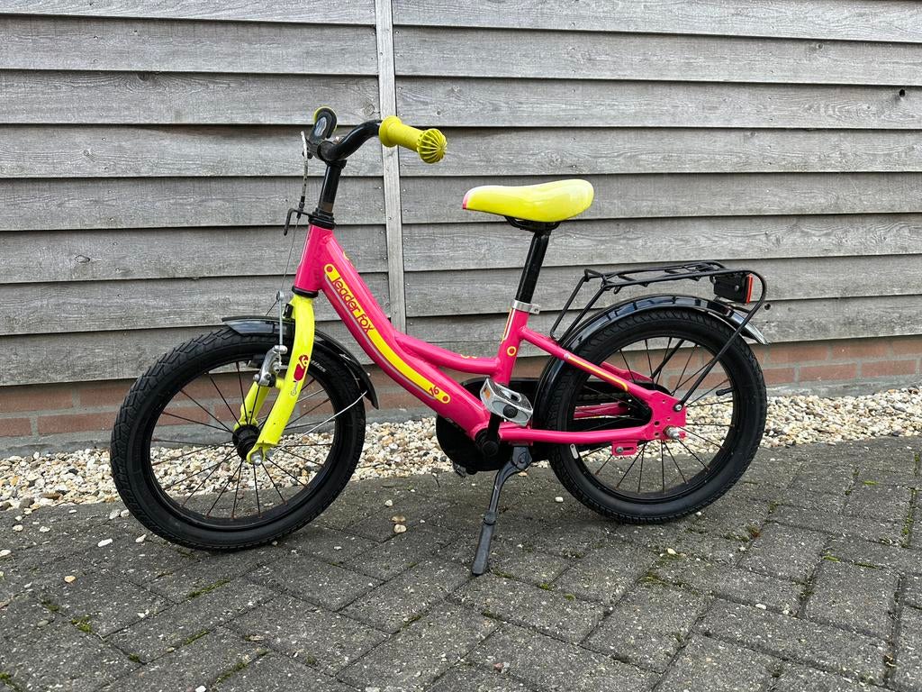 Fiets meisje 16 inch roze, Ophalen of Verzenden, Zo goed als nieuw, 16 tot 20 inch