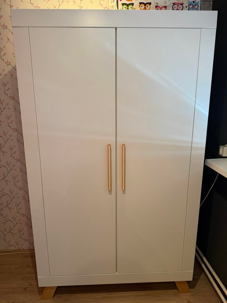 Bopita Lisa 2-deurskast wit/naturel, Ophalen, Kast, 50 tot 70 cm, 105 cm of meer