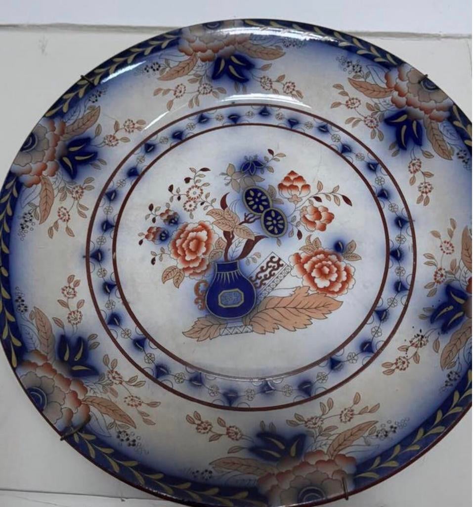 Antiek Petrus Regout Persian Wandbord met Bloemmotief, Antiek en Kunst, Ophalen of Verzenden