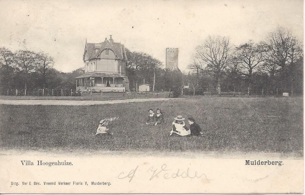Muiderberg (N.H.) Villa Hoogenhuize, Volk, gelopen 1903, Ophalen of Verzenden, Voor 1920, Gelopen, Noord-Holland