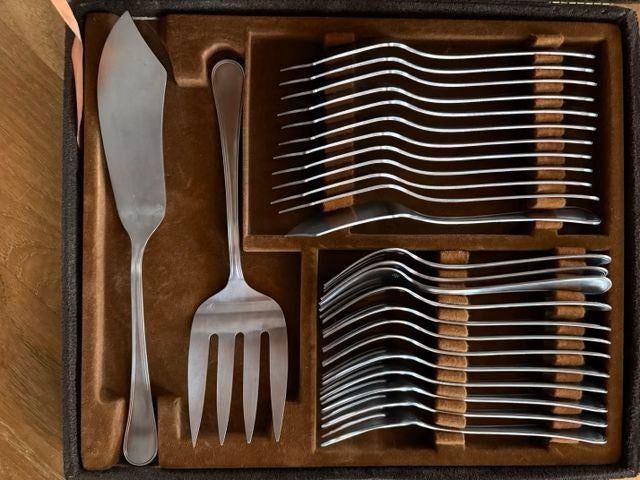 Jean Couzon visbestek, Ophalen of Verzenden, Gebruikt, Overige materialen, Overige stijlen