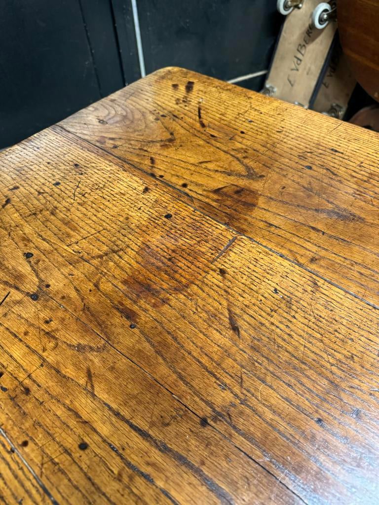 Antieke Franse Boeren Eettafel - Massief Eiken, Ophalen