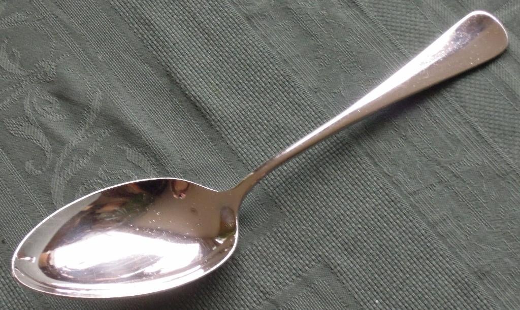 Nr K272A: 1 Verzilverde Hollands Glad opscheplepel Sola 100, Ophalen of Verzenden