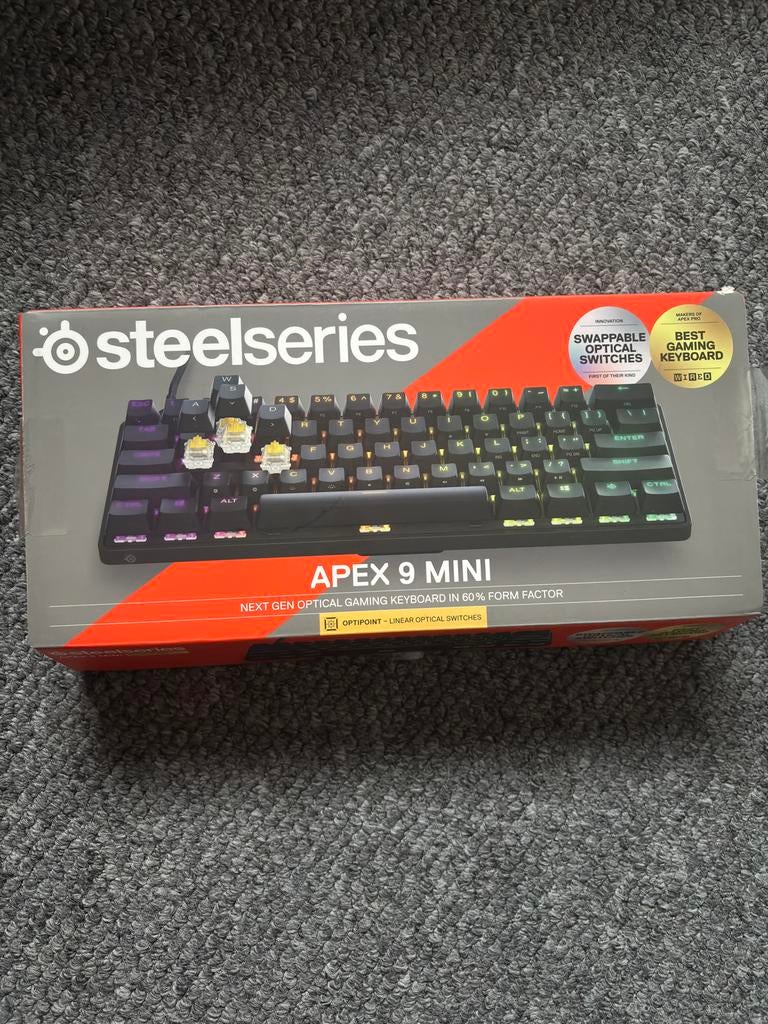 SteelSeries Apex 9 Mini Gaming Toetsenbord, Ophalen, Gaming toetsenbord, Nieuw, Qwerty