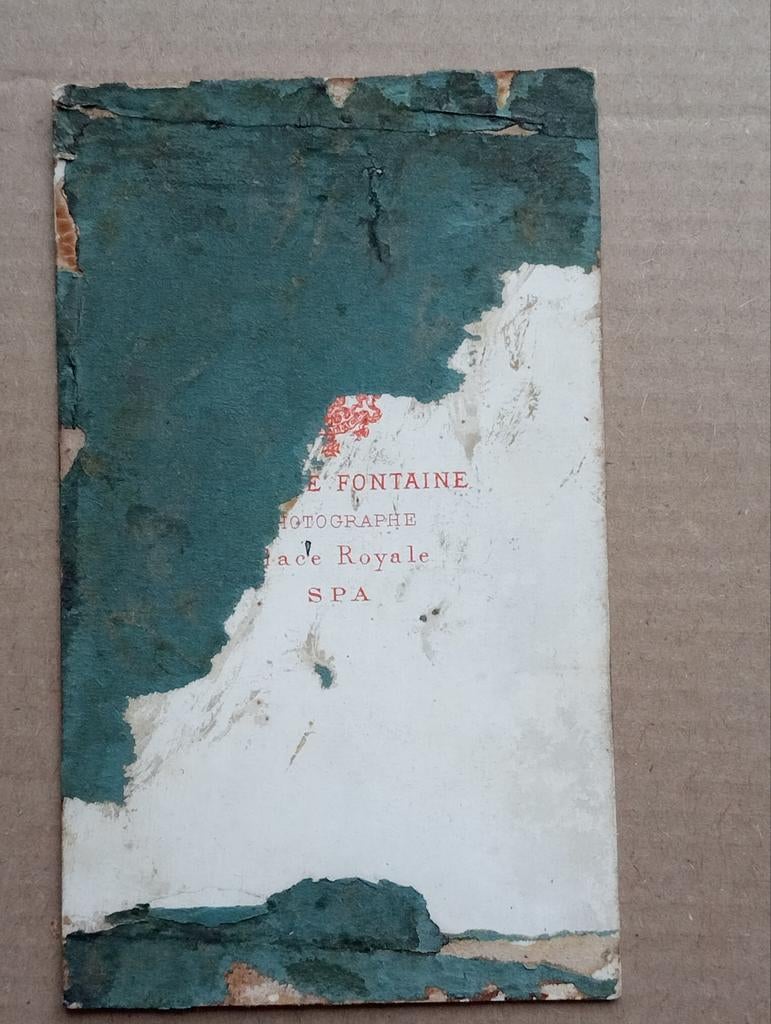Fontaine CDV kabinetfoto ca 1900 Spa Belgique België, Verzenden, Voor 1940, Gebruikt