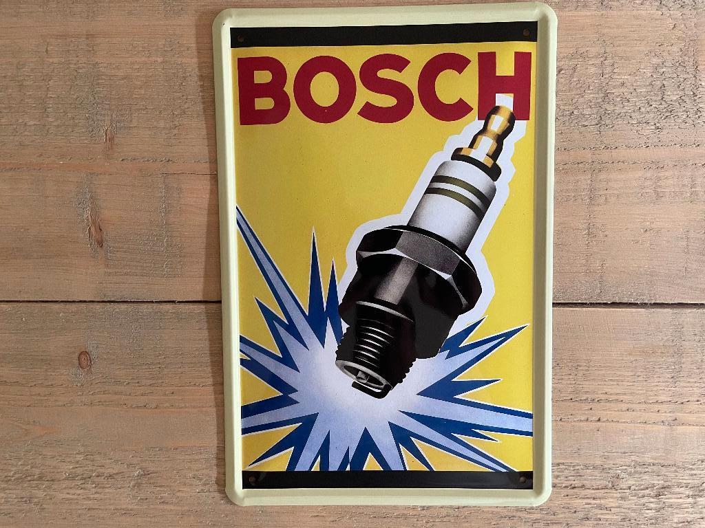Reclamebord Bosch 20x30, Verzamelen, Ophalen of Verzenden, Zo goed als nieuw, Reclamebord