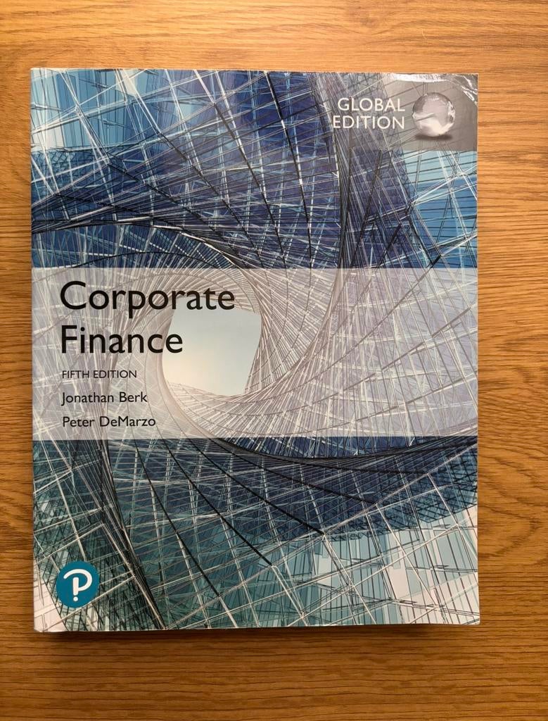 Corporate Finance Berk & Demarzo 5th ed (VU pickup), Ophalen, Beta, Zo goed als nieuw, WO