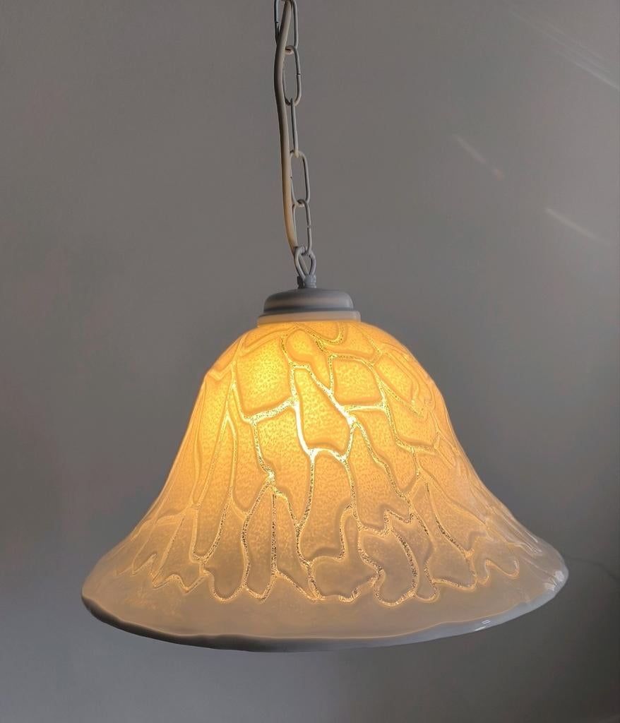 Tulip Vetri Murano Hanglamp Italië Farmhouse Lamp, Ophalen, Gebruikt, Glas, Mid Century Modern