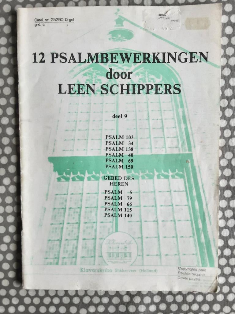 Leen Schippers  - 12 Psalmbewerkingen    klavarskribo, Ophalen of Verzenden, Gebruikt, Religie en Gospel, Orgel