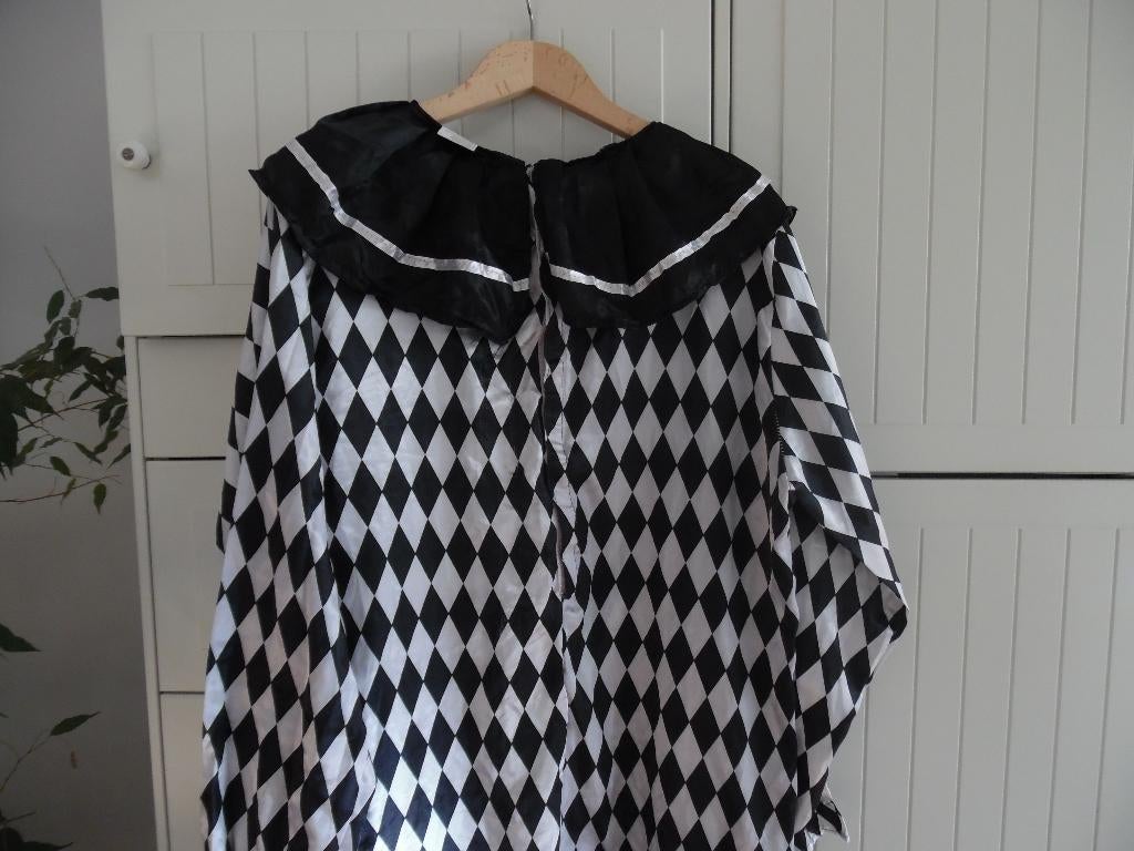 carnaval Pierrot overall zwart wit maat ML dames / heren, Kleding | Dames, Carnavalskleding en Feestkleding, Maat 38/40 (M), Carnaval