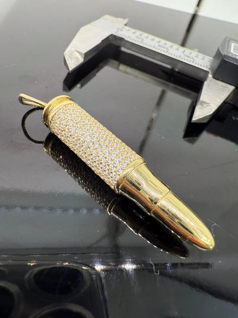 Prachtige 14 karaats gouden kogel hanger, Ophalen of Verzenden, Nieuw, Goud, Goud