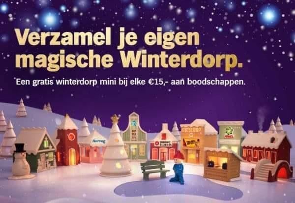 9 figuurtjes ah winterdorp/kerstdorp, Albert Heijn, Ophalen of Verzenden