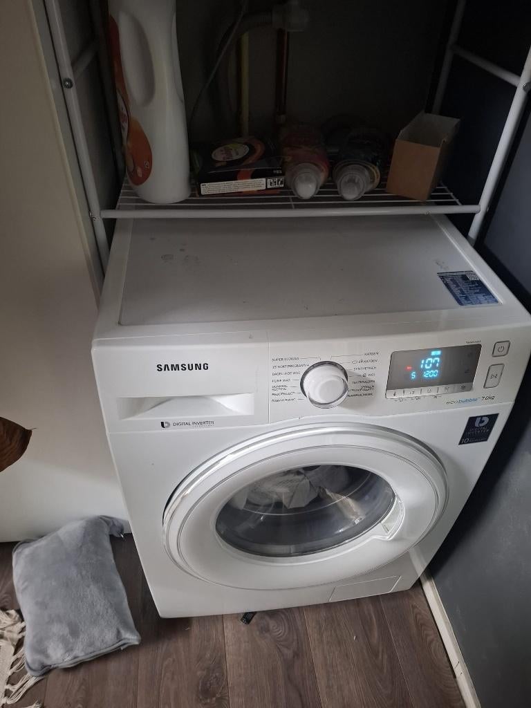 Wasmachine Samsung Eco bubble 7 Kg, 6 tot 8 kg, Ophalen of Verzenden, 1200 tot 1600 toeren, 85 tot 90 cm