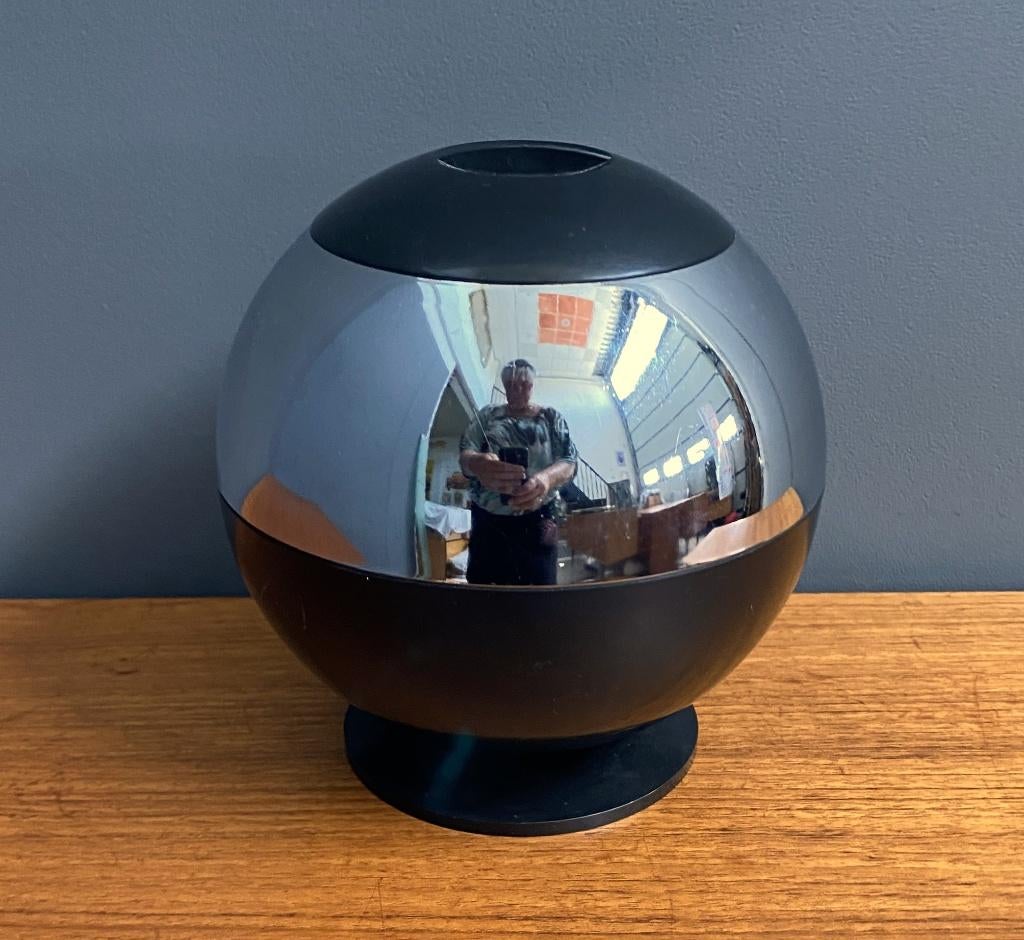 60 jaren ijsemmer zwart met een chroom baan Quist Prasente, Huis en Inrichting, Ophalen of Verzenden, Gebruikt