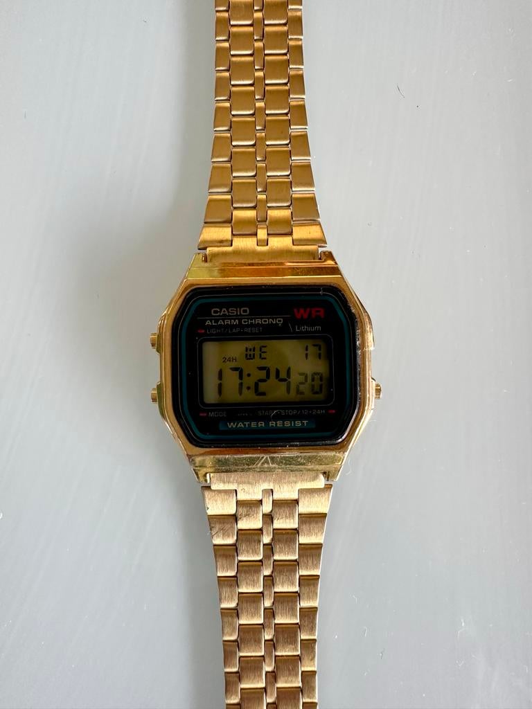 Casio Vintage A159WGEA-1EF digitaal horloge - Retro! Unisex., Sieraden, Tassen en Uiterlijk, Horloges | Dames, Gebruikt, Polshorloge