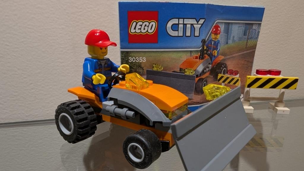 Lego 6512 + 30353 - Graafmachine en Wegwerker, Ophalen of Verzenden, Gebruikt, Complete set, Lego